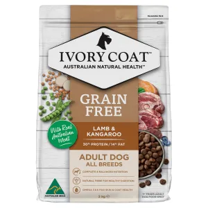 Ivory Coat Grain Free Lamb and Kangaroo Adult Dog Dry Food 2kg ( _ )