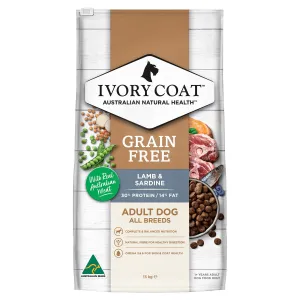 Ivory Coat Grain Free Lamb and Sardine Adult Dog Dry Food 13kg ( _ )
