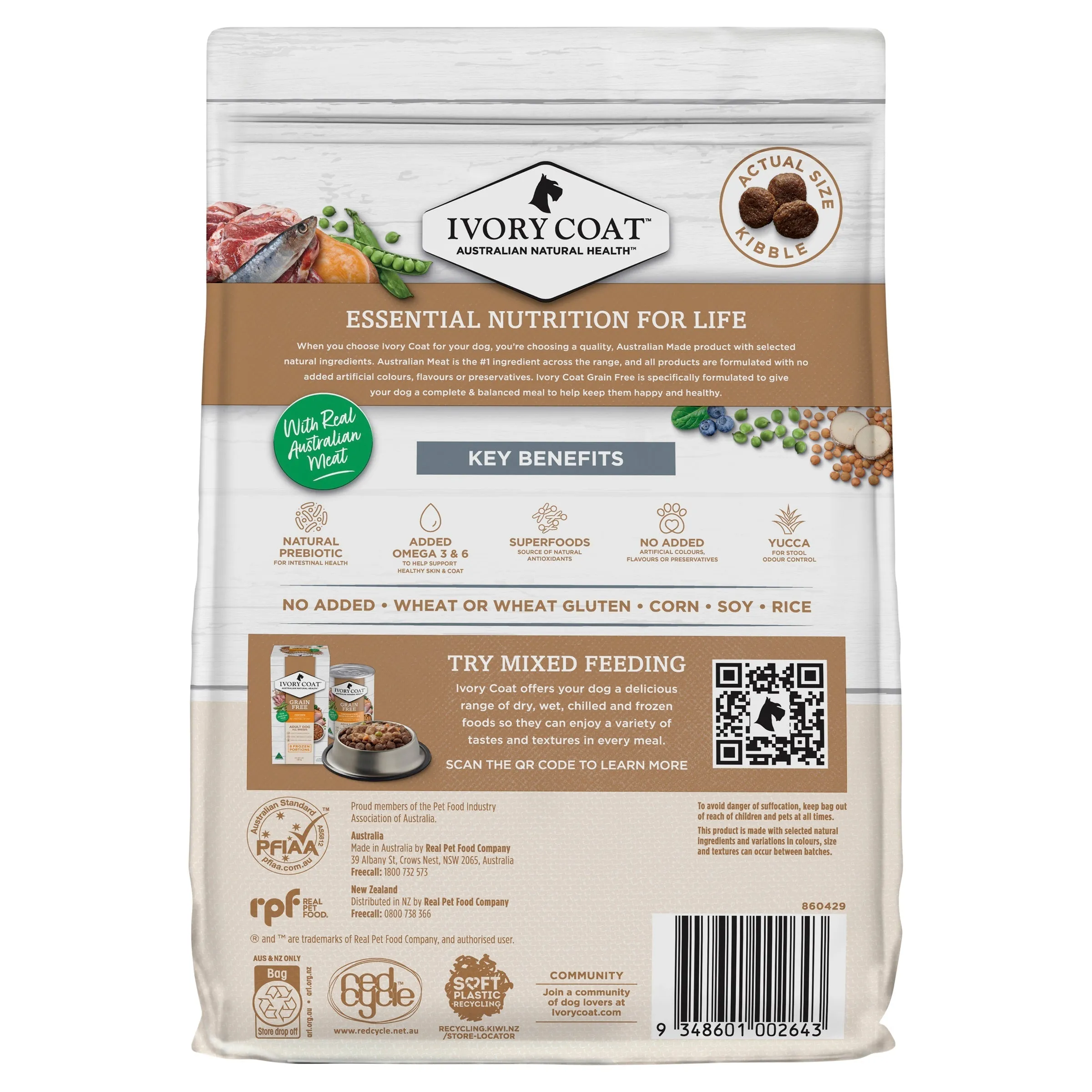 Ivory Coat Grain Free Lamb and Sardine Adult Dog Dry Food 2kg ( _ )