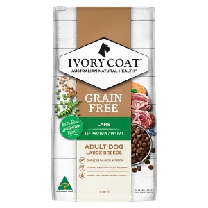 Ivory Coat Grain Free Lamb Large Breed Adult Dog Dry Food 13kg ( _ )