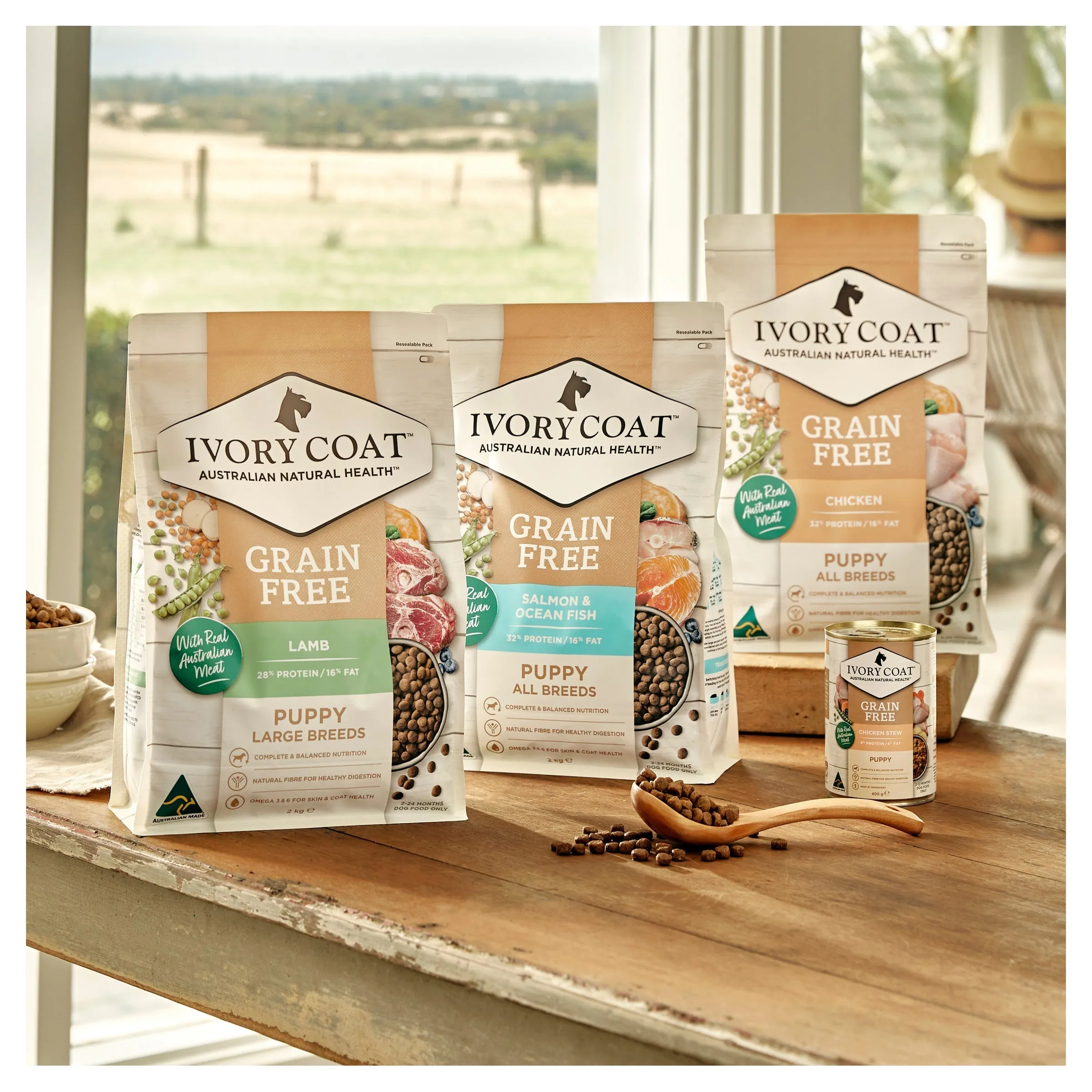 Ivory Coat Grain Free Lamb Large Breed Puppy Dry Food 13kg ( _ )