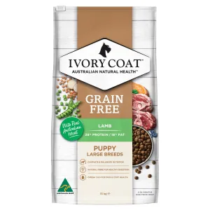 Ivory Coat Grain Free Lamb Large Breed Puppy Dry Food 13kg ( _ )