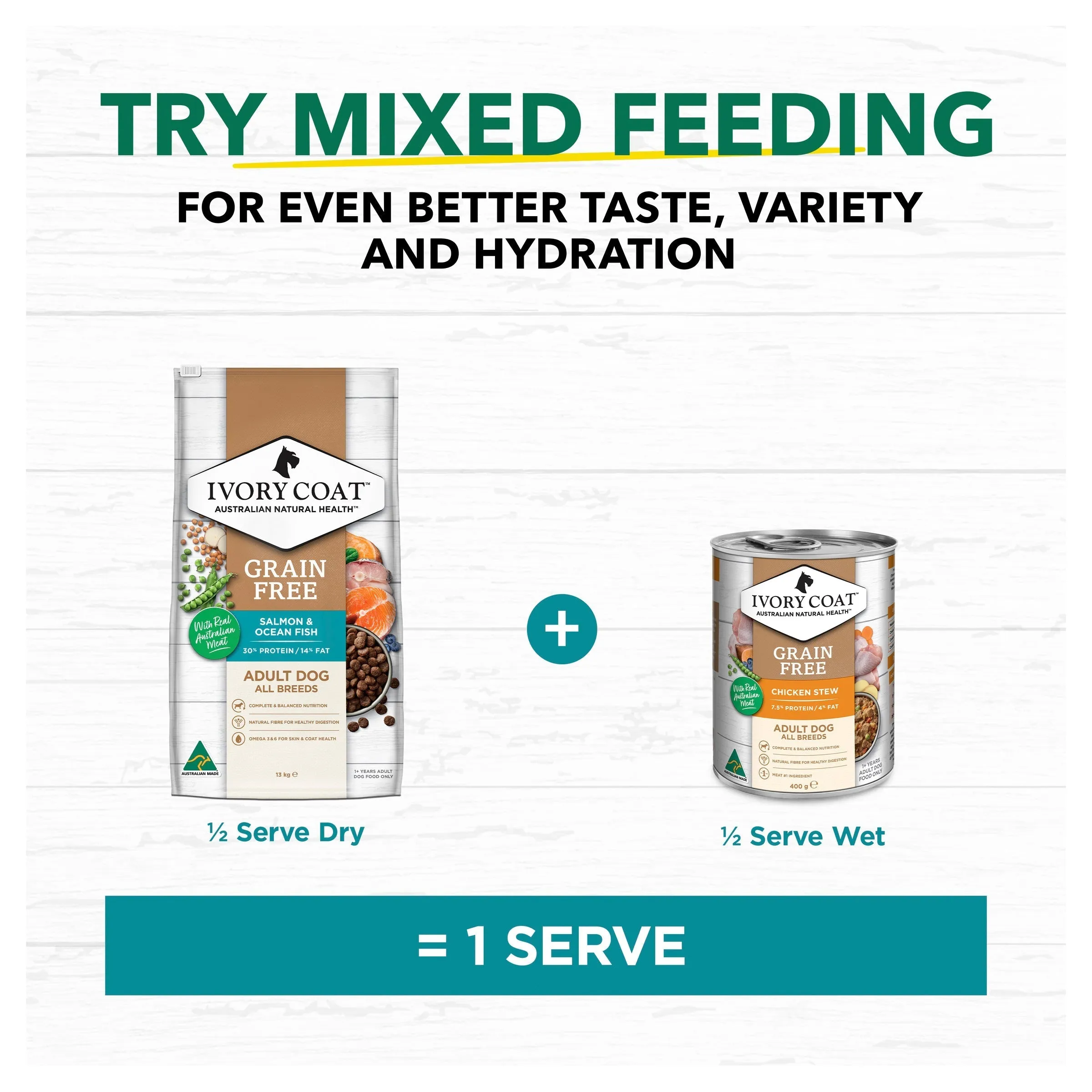 Ivory Coat Grain Free Ocean Fish and Salmon Adult Dog Dry Food 13kg ( _ )