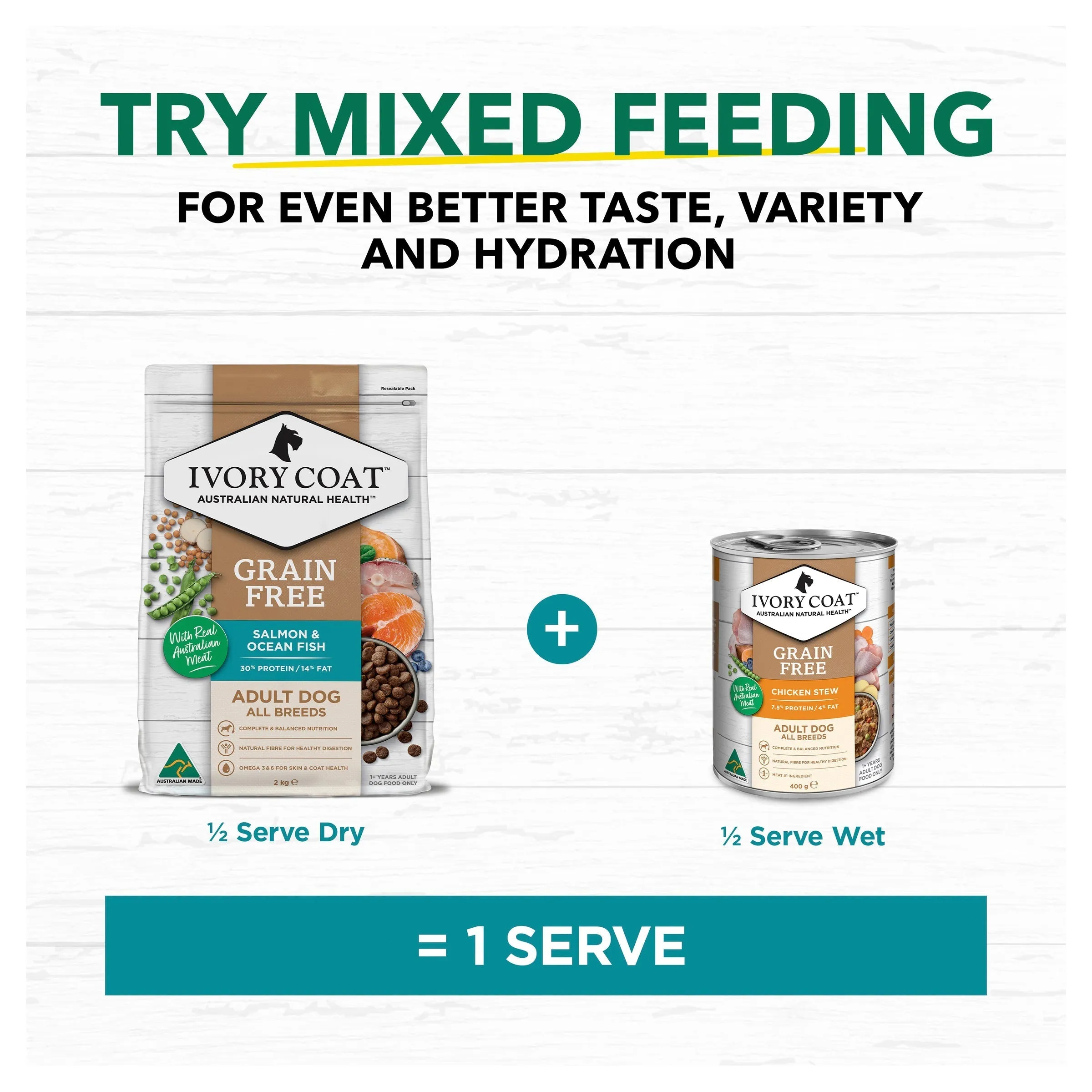 Ivory Coat Grain Free Ocean Fish and Salmon Adult Dog Dry Food 2kg ( _ )