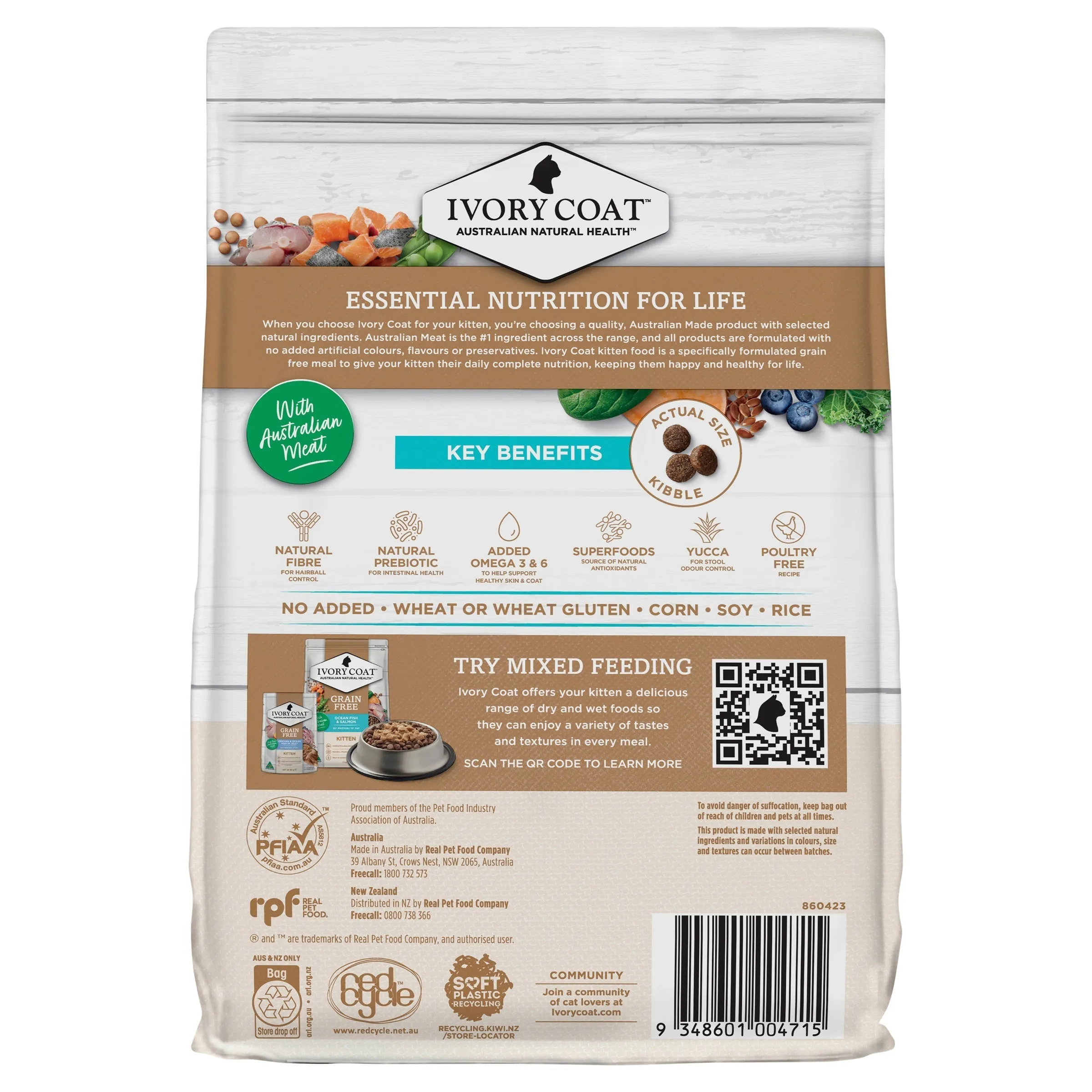 Ivory Coat Grain Free Ocean Fish Kitten Dry Food 2kg ( _ )