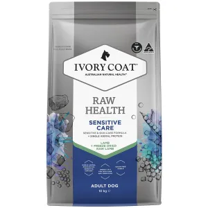Ivory Coat Raw Health Adult Dog Sensitive Dry Food with Freeze Dried Lamb Pieces 10kg