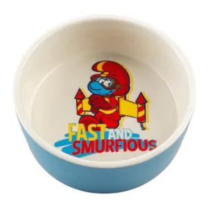 Jeptpack Smurf feeding bowl 500ml - 15x15x6cm white/blue Pets Qatar