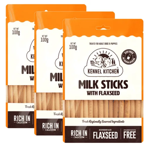 Kennel Kitchen Milk Sticks with Flaxseed Dog Treats