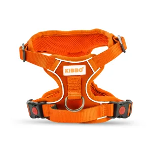 Kibbo Reflective Vest Harness with Dual Lock Buckle for Dogs (Orange)
