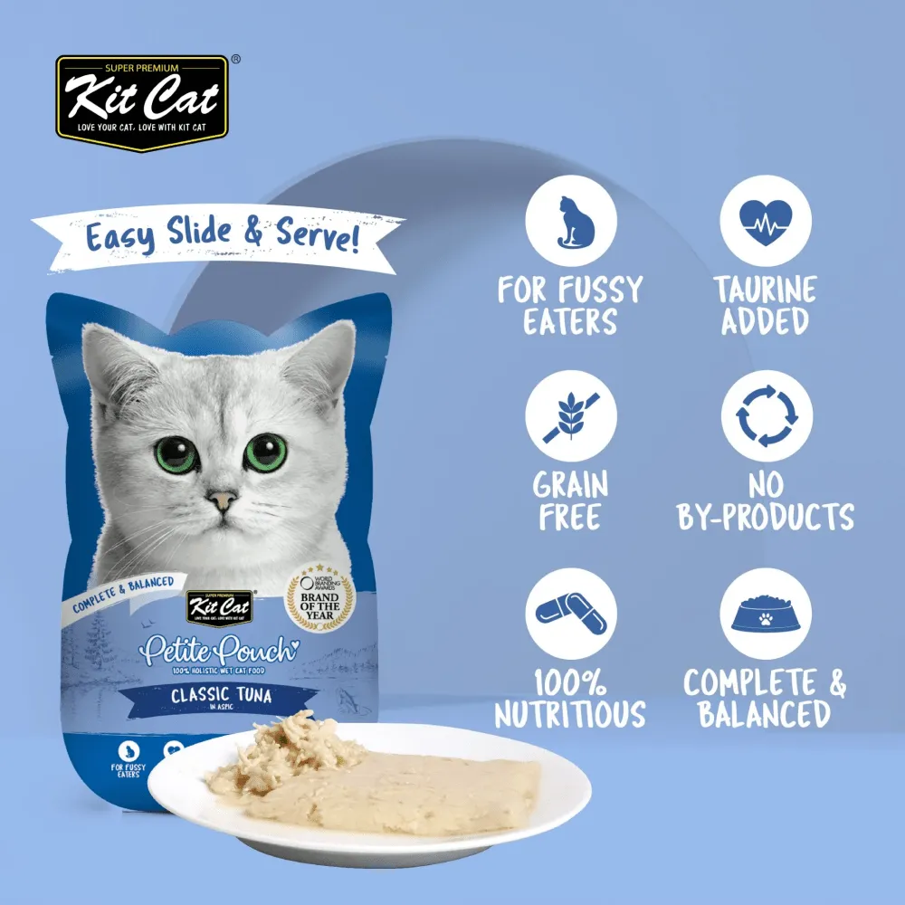 Kit Cat Kitten Chicken, Classic Tuna and Tuna & Salmon Fish Cat Wet Food Combo