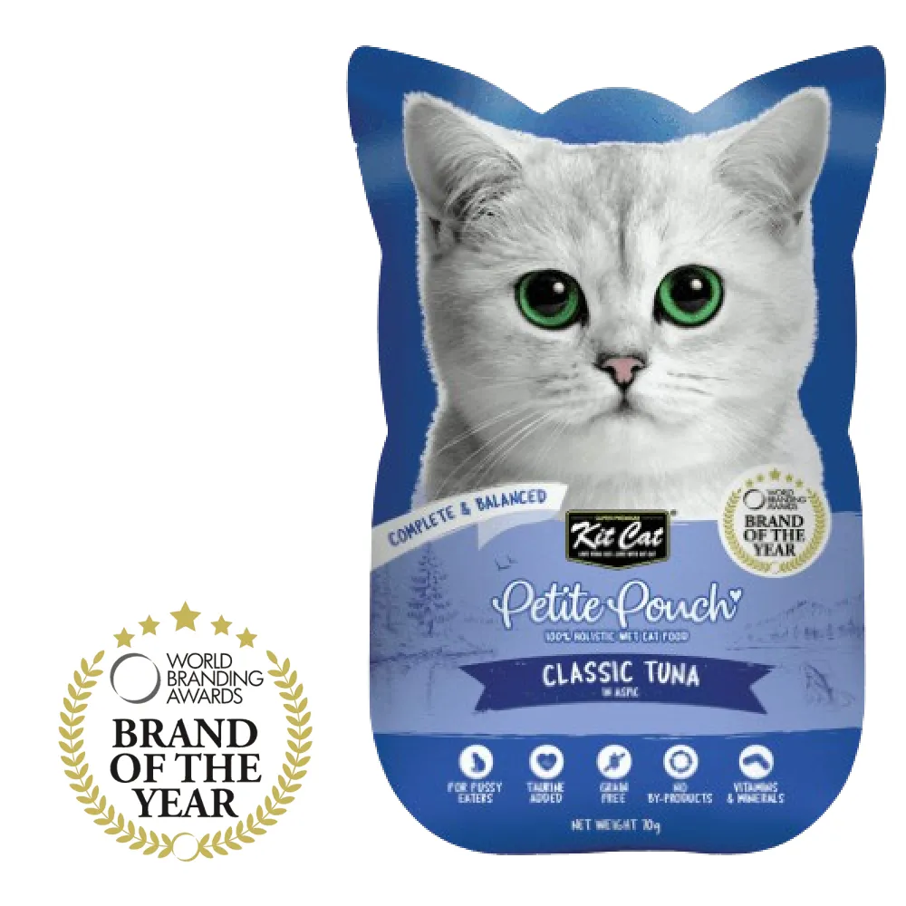Kit Cat Tuna & White Fish, Chicken & Salmon and Classic Tuna Cat Wet Food Combo