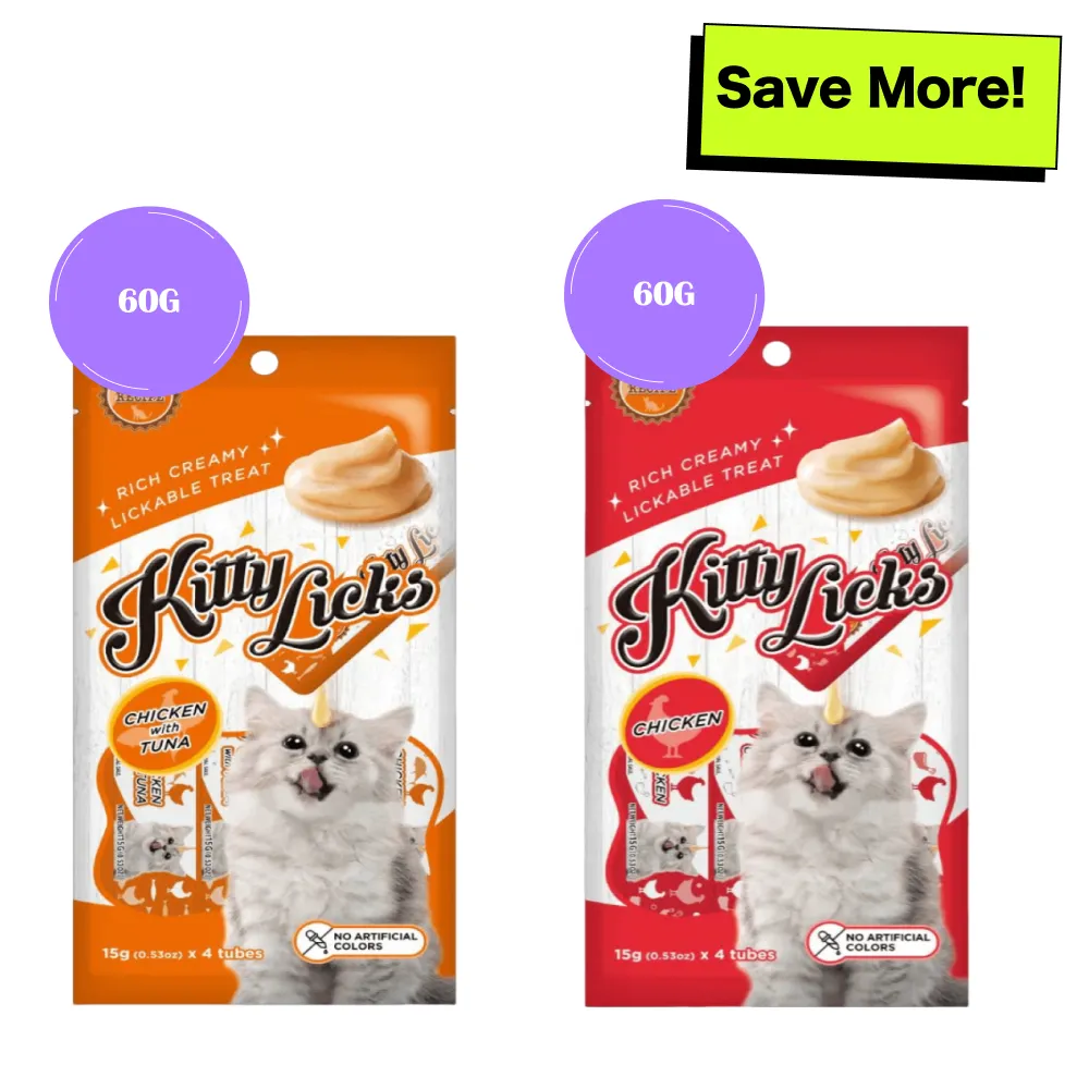 Kitty Licks Chicken Tuna and Chicken Flavour Cat Treats Combo