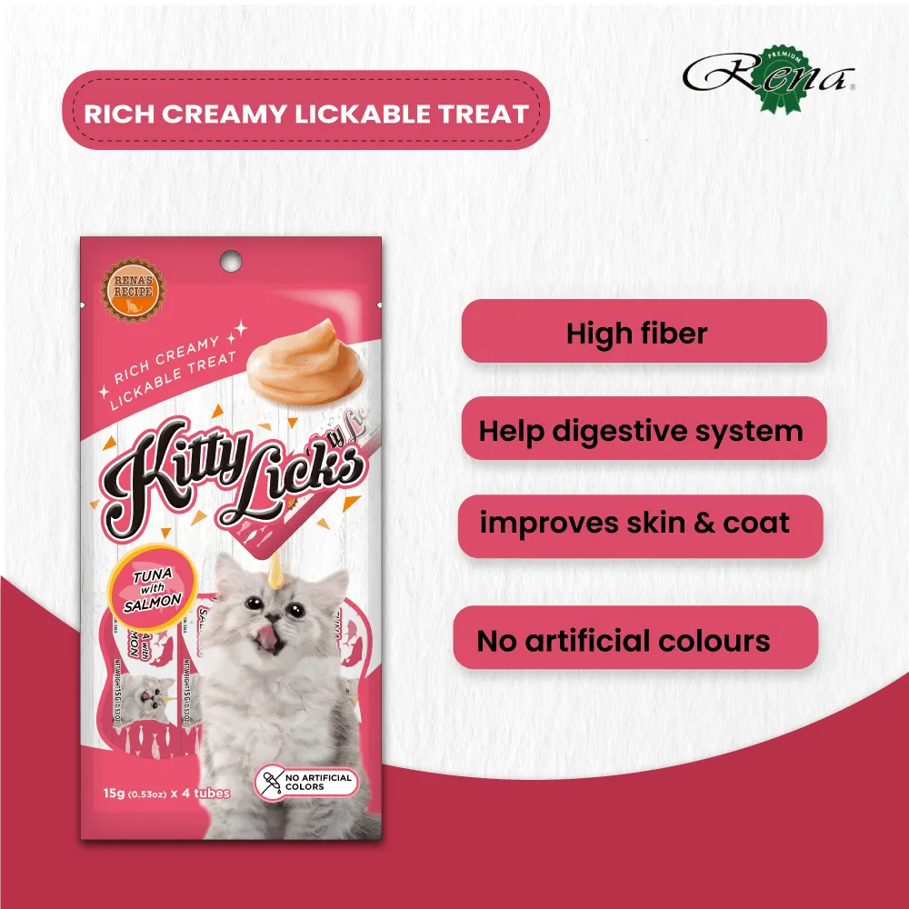 Kitty Licks Tuna Salmon and Chicken Liver Cat Treats Combo