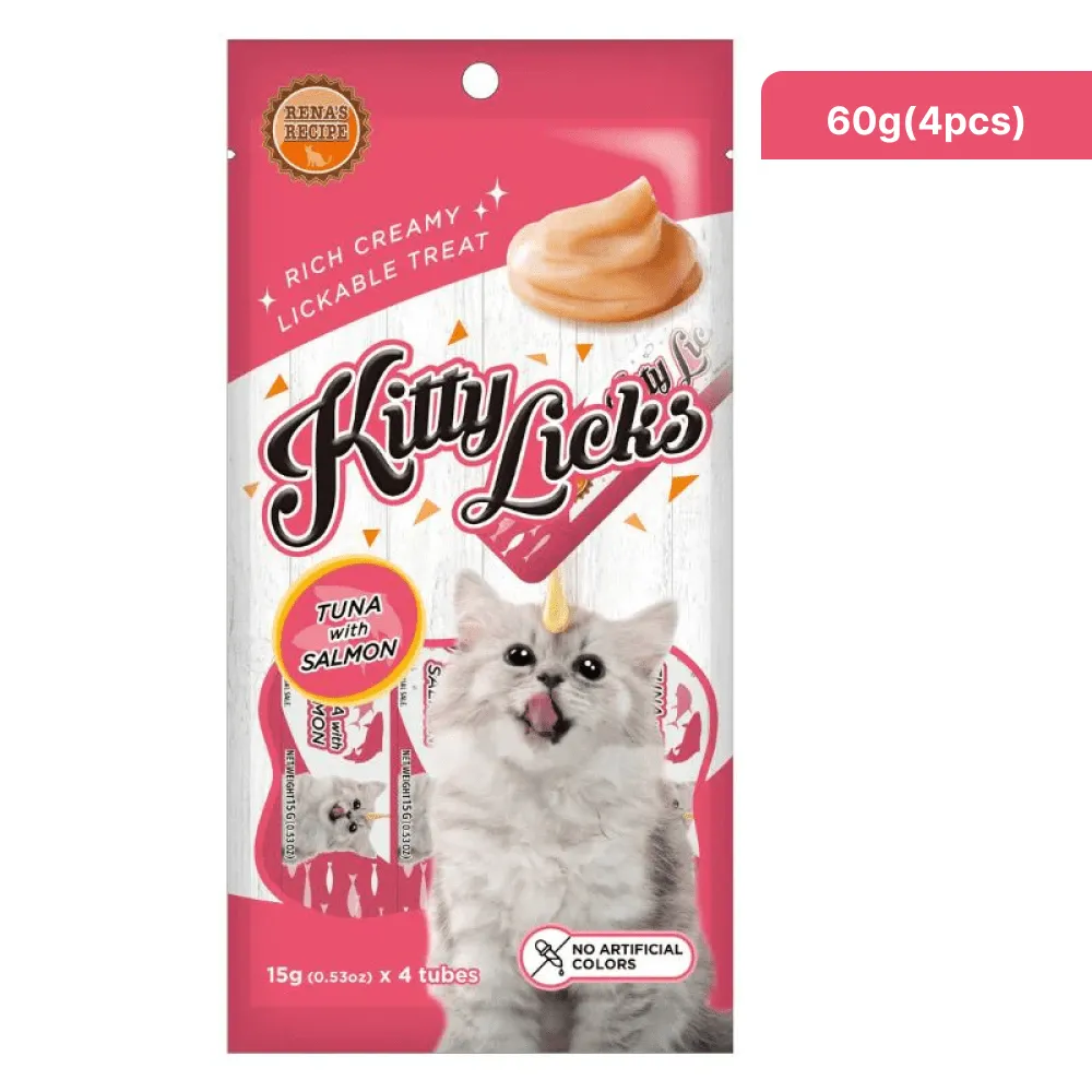 Kitty Licks Tuna Salmon and Chicken Liver Cat Treats Combo