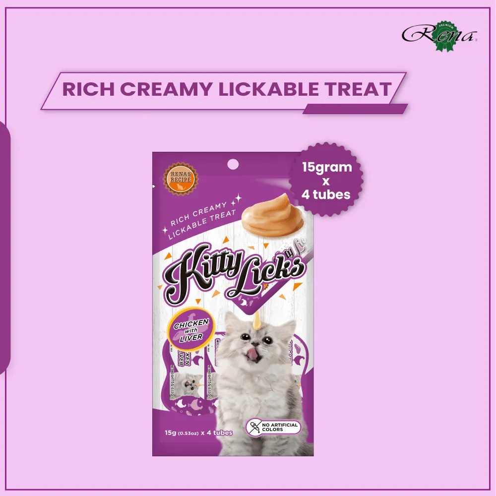 Kitty Licks Tuna Salmon and Chicken Liver Cat Treats Combo