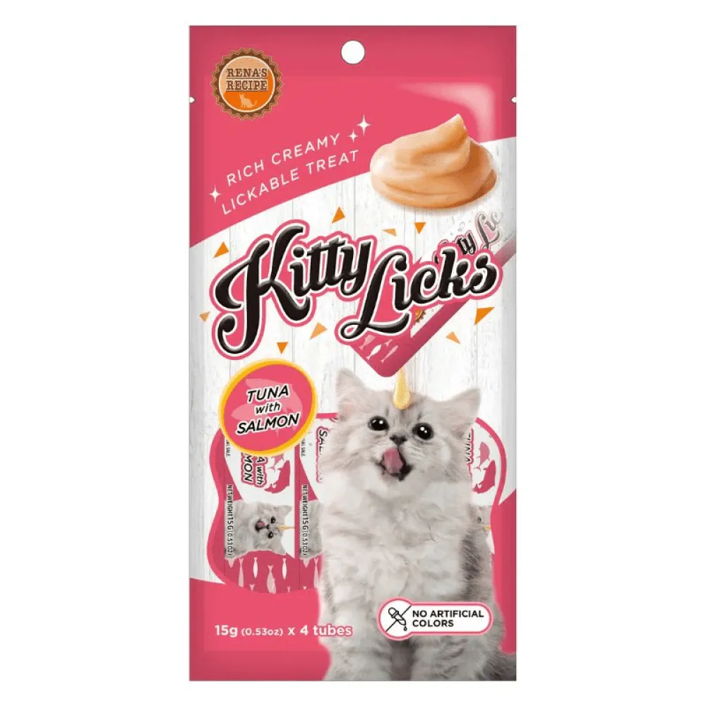Kitty Licks Tuna Salmon and Chicken Liver Cat Treats Combo