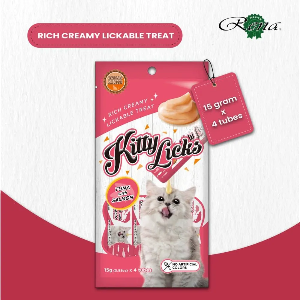 Kitty Licks Tuna Salmon and Chicken Liver Cat Treats Combo