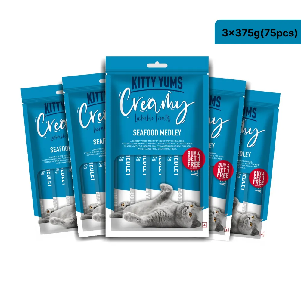 Kitty Yums Seafood Medley Creamy Cat Treat