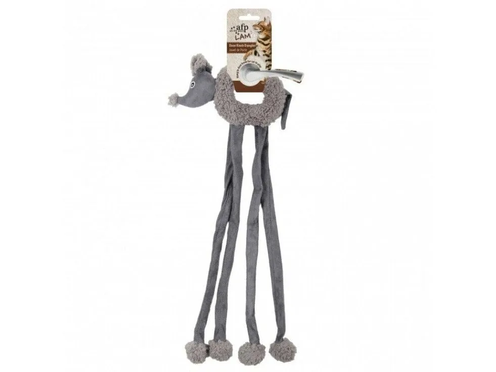 Lambswool Cuddle Door Knob Dangler - Grey Pets Qatar