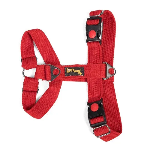 Let's Wag H Harness for Dogs (Red)
