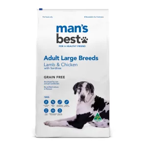 Mans Best Adult Large Breed Premium Grain Free Dry Dog Food 12kg ( _ )