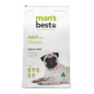 Mans Best Adult Premium Grain Free Chicken Dry Dog Food 12kg ( _ )