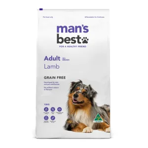 Mans Best Adult Premium Grain Free Lamb Dry Dog Food 12kg ( _ )