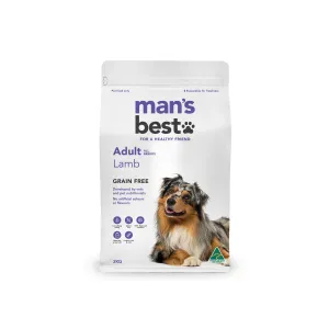 Mans Best Adult Premium Grain Free Lamb Dry Dog Food 2kg ( _ )