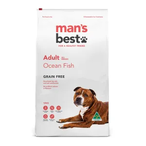 Mans Best Adult Premium Grain Free Ocean Fish Dry Dog Food 12kg ( _ )
