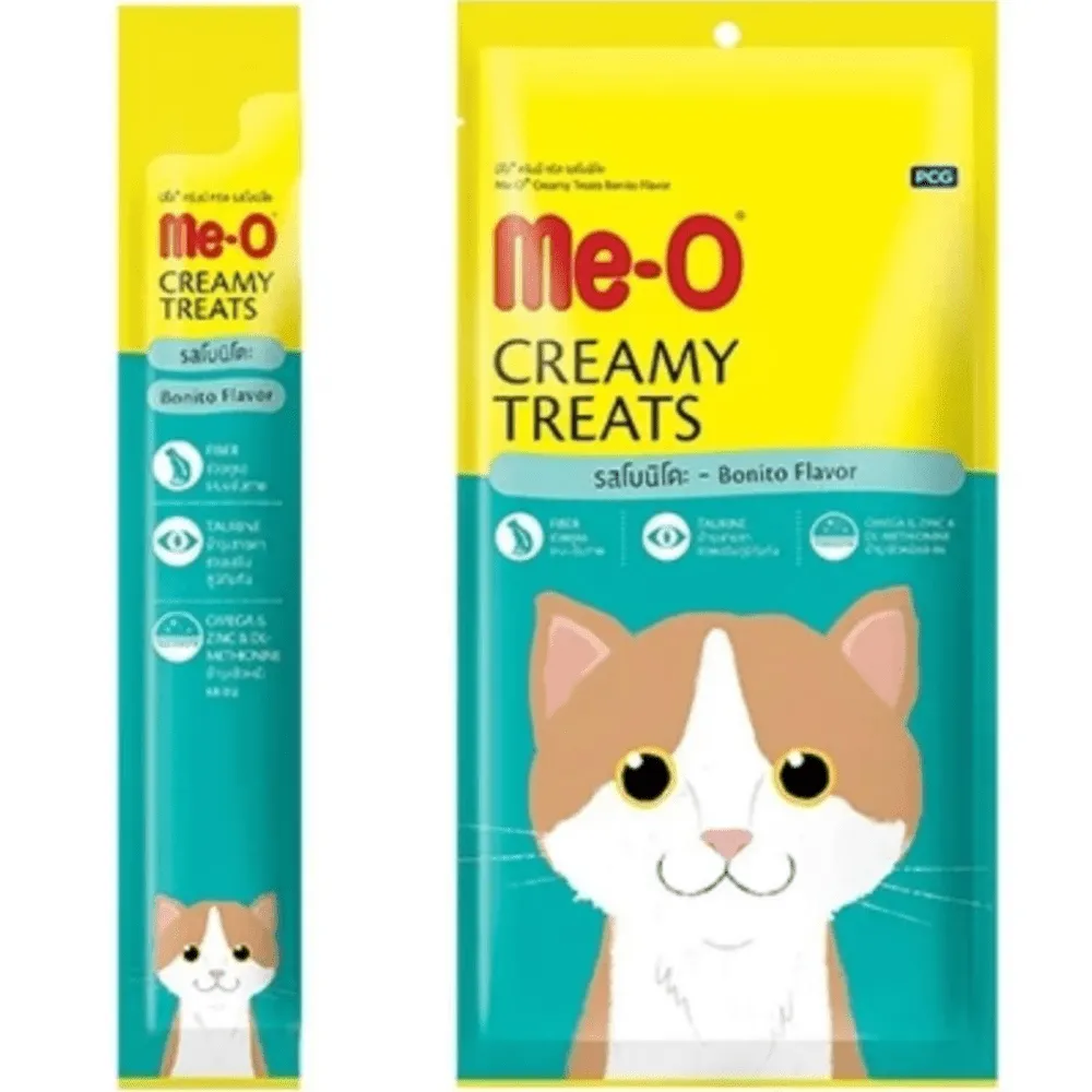 Me O Creamy Chicken & Liver and Creamy Bonito Cat Treat Combo