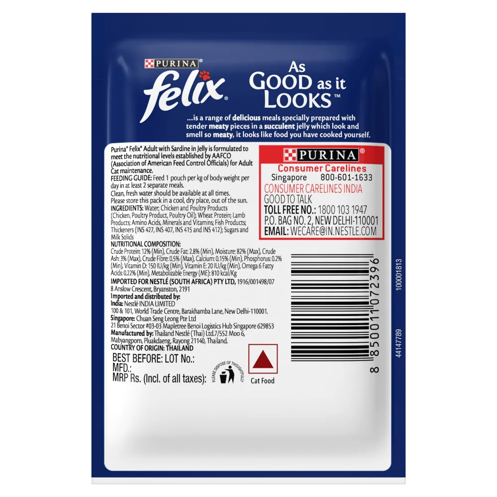 Me O Delite Tuna with Bonito in Jelly and Purina Felix Sardine with Jelly Adult Cat Wet Food Combo (12 12)