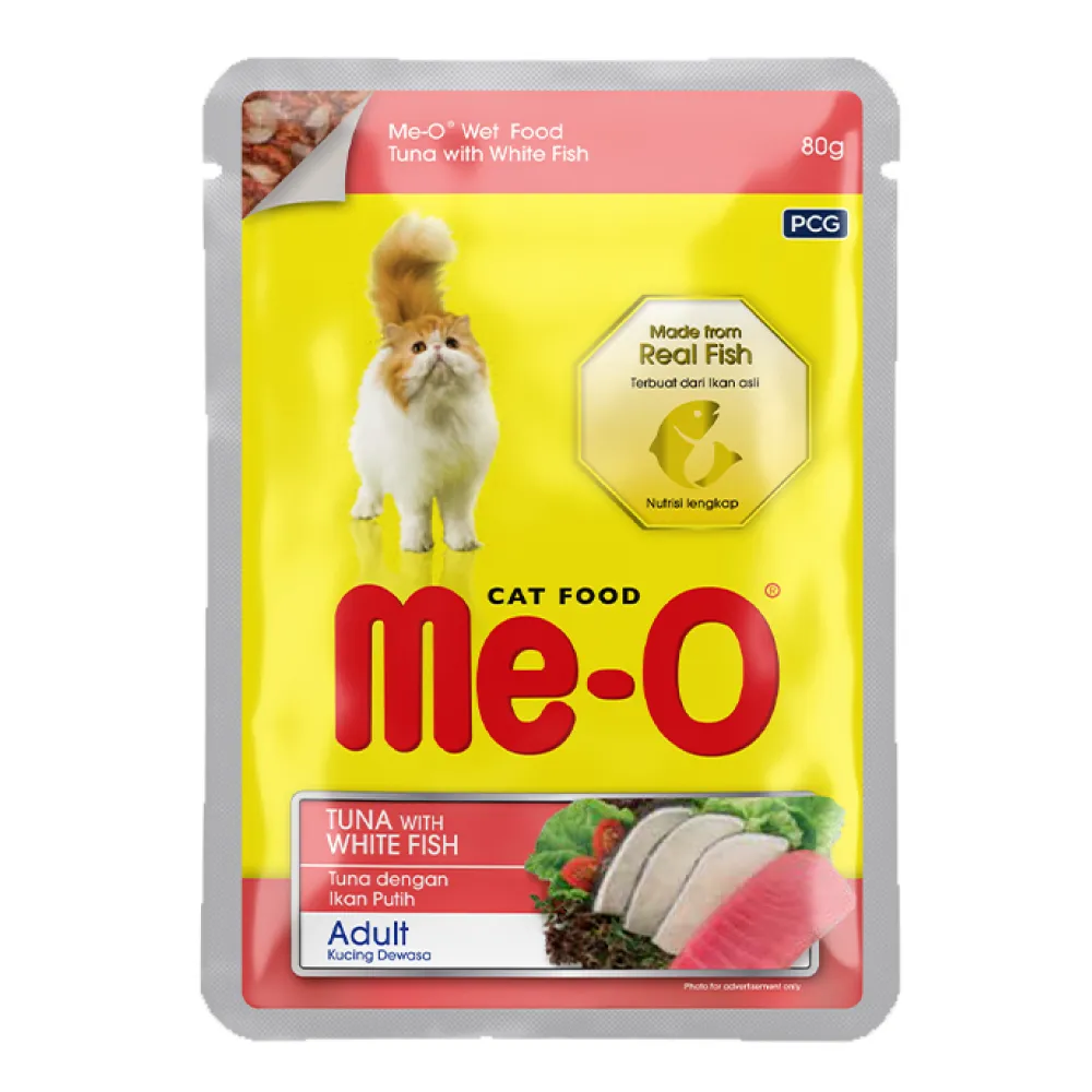 Me O Tuna & White Fish In Jelly Adult Cat Wet Food
