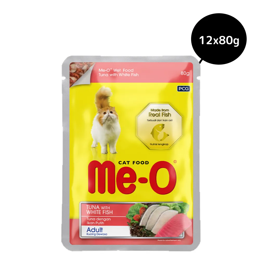 Me O Tuna & White Fish In Jelly Adult Cat Wet Food