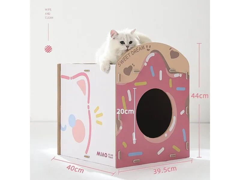 Meow Meow Strawberry Sweet Square Cat Scratching Pad As Photo 40X39.5X44cm Pets Qatar