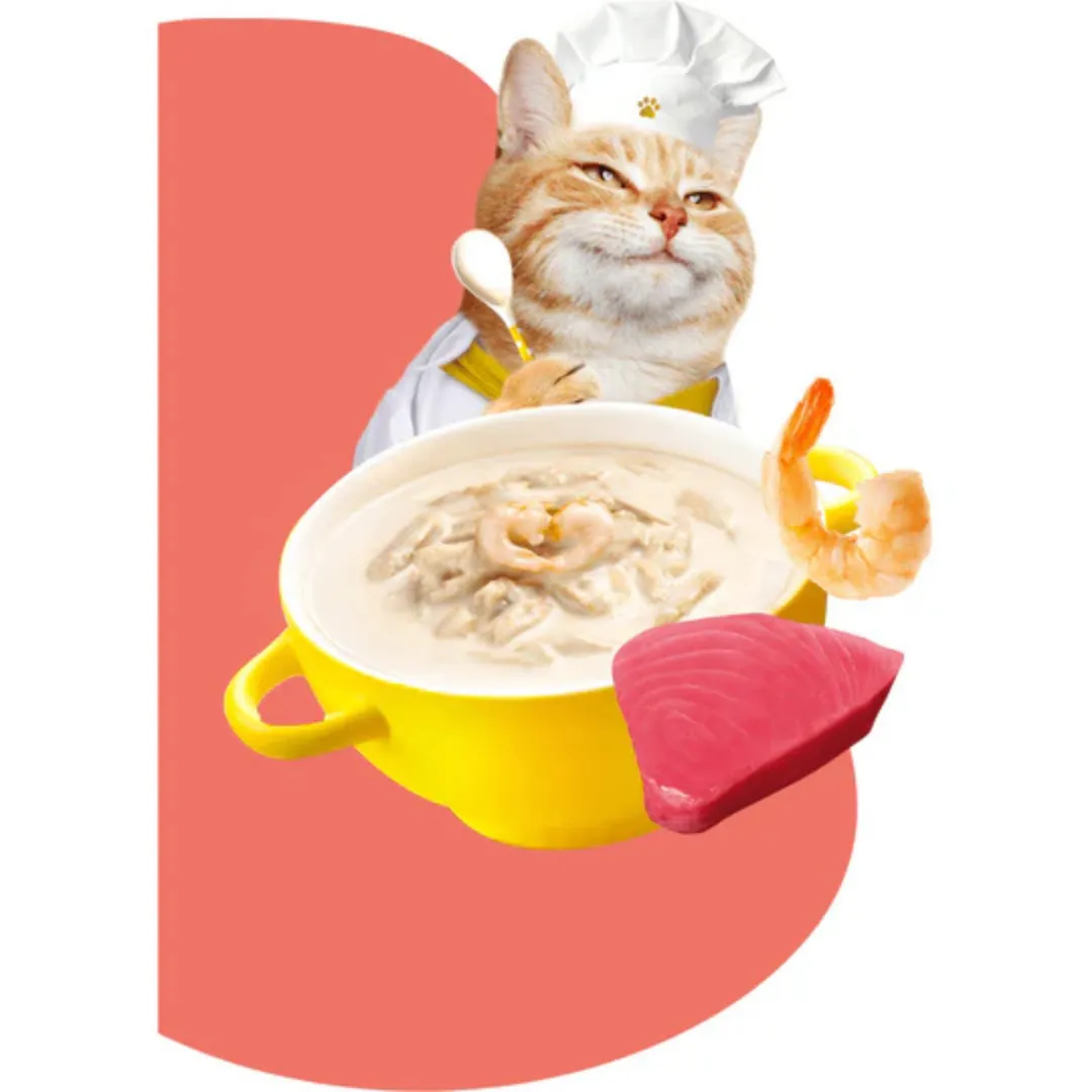 Moochie Broth Tuna & Shrimp  40G  Pouch Pets Qatar
