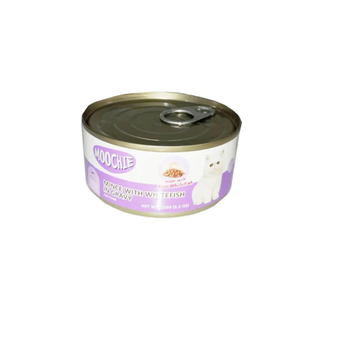 MOOCHIE CAT FOOD MINCE WITH WHITE FISH IN GRAVY 156g Pets Qatar