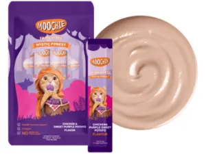 Moochie Chicken & Purple Sweet Potato Flavor Mousse 5X15G Pouch Sachet Pets Qatar