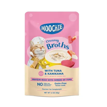 MOOCHIE CREAMY BROTH WITH TUNA & KANIKAMA 40g POUCH Pets Qatar