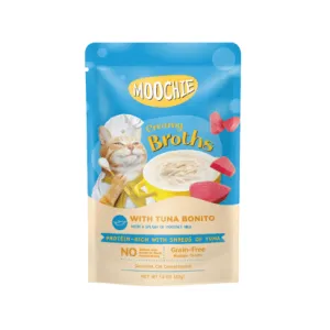 MOOCHIE CREAMY BROTH WITH TUNA BONITO 40g POUCH Pets Qatar