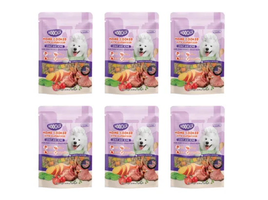 MOOCHIE HOMECOOK LAMB SWEET POTATO & SPINACH RECIPE 255ggX6 POUCHS Pets Qatar