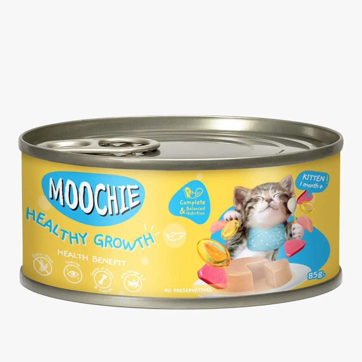 Moochie Kitten Mousse Tuna & Chicken Recipe Pate (Healthy Growth) 24X85G. Can Pets Qatar
