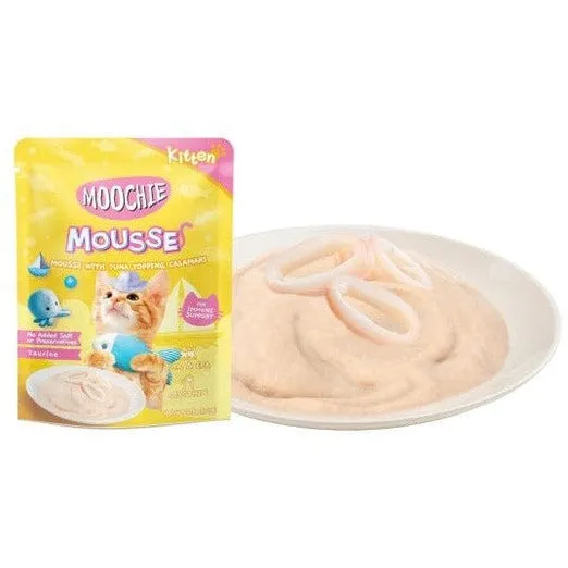 Moochie Kitten Tuna With Topping Calamari Mousse 70G Pouch Pets Qatar