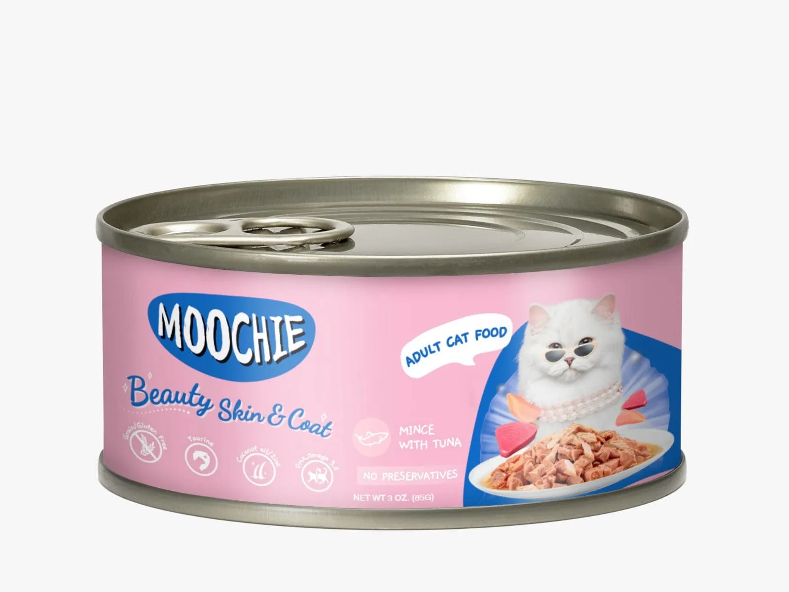 Moochie Mince With Tuna   (Beaty Skin & Coat) 24X85G. Can Pets Qatar