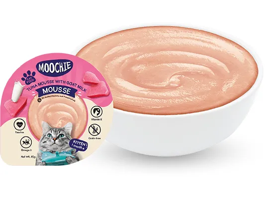 MOOCHIE MOUSSE TUNA WITH GOATMILK 12x85g Cups Pets Qatar