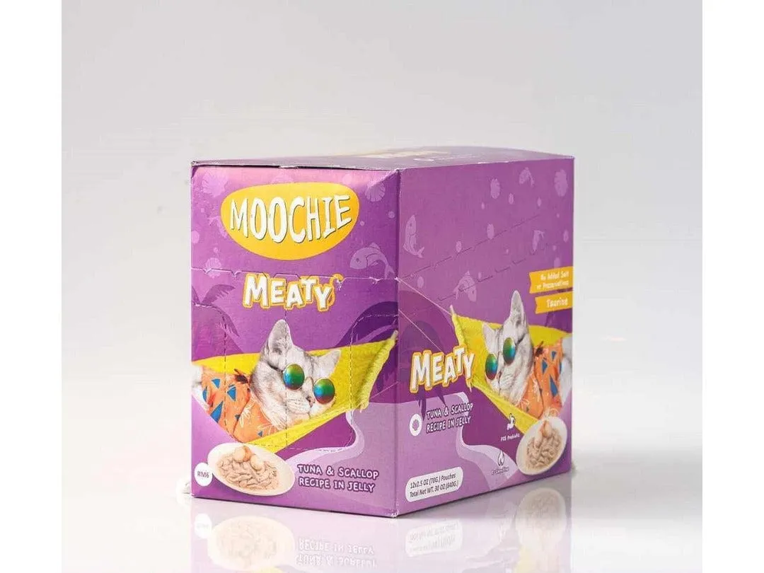 Moochie Tuna & Scallop Recipe In Jelly Mince 12X70G. Pouch Pets Qatar