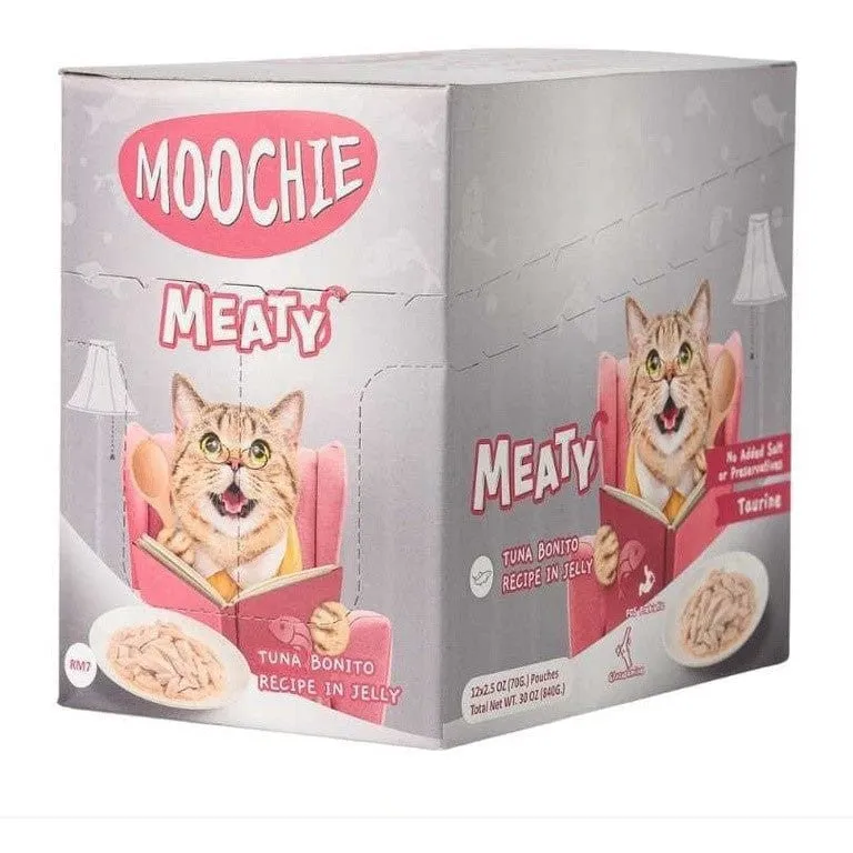 Moochie Tuna Bonito Recipe In Jelly Mince 12X70G. Pouch Pets Qatar