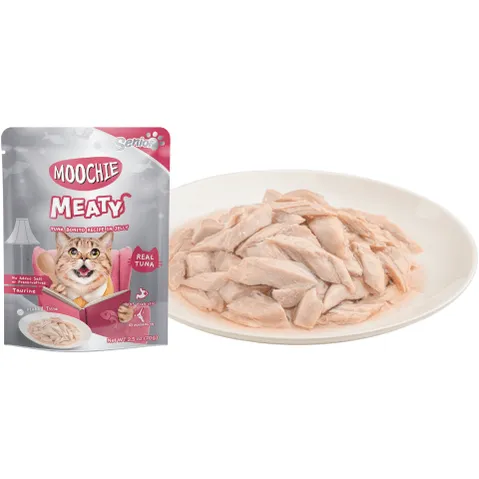 Moochie Tuna Bonito Recipe In Jelly Mince 70G. Pouch Pets Qatar