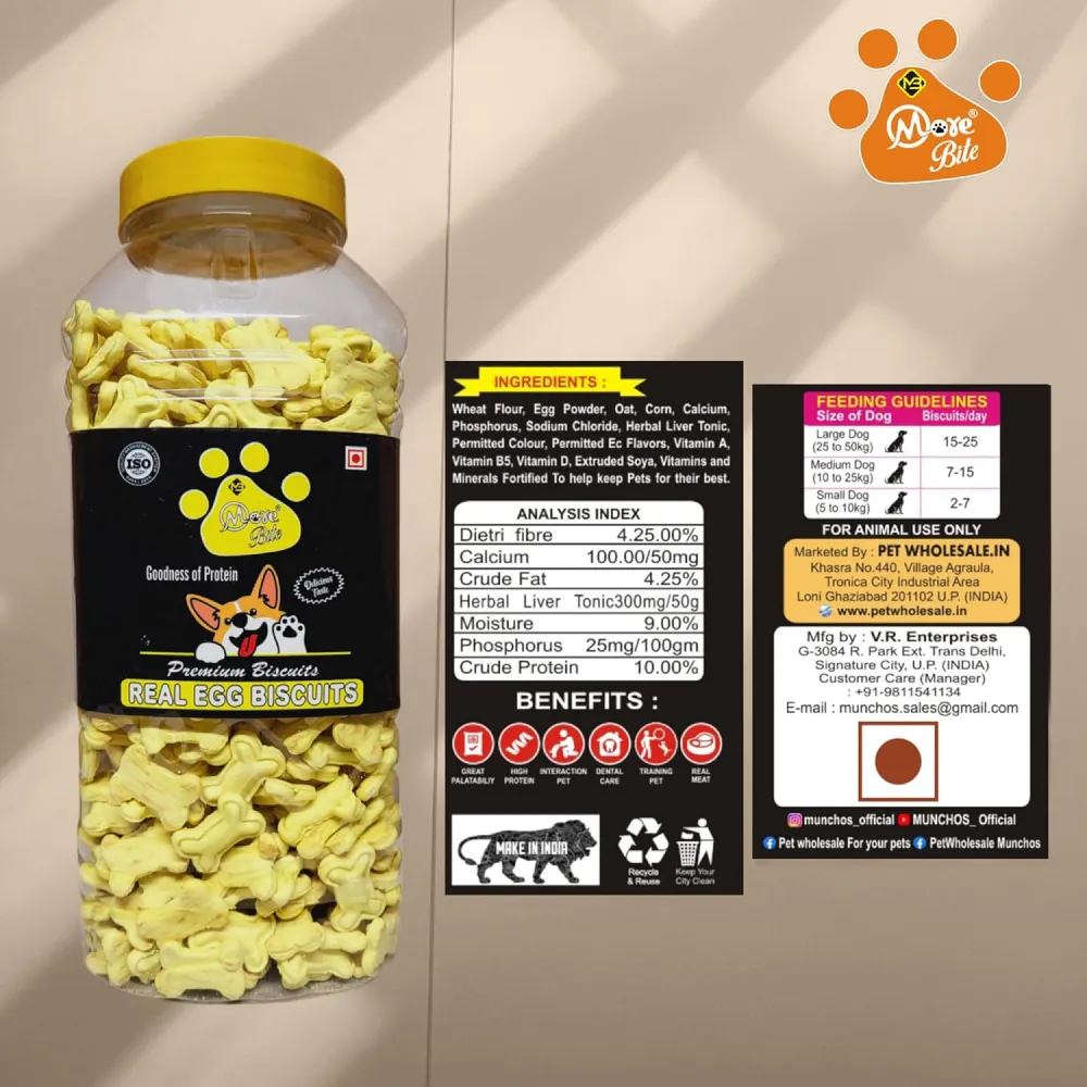 More Bites Egg Flavor Biscuit Dog Treats (Limited Shelf Life)