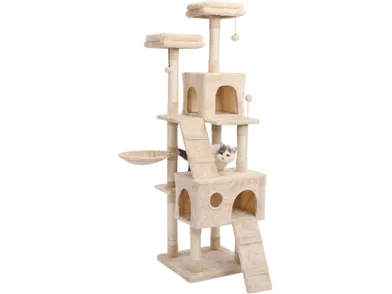 Multi layered luxury cat climbing frame with cat nest Pets Qatar