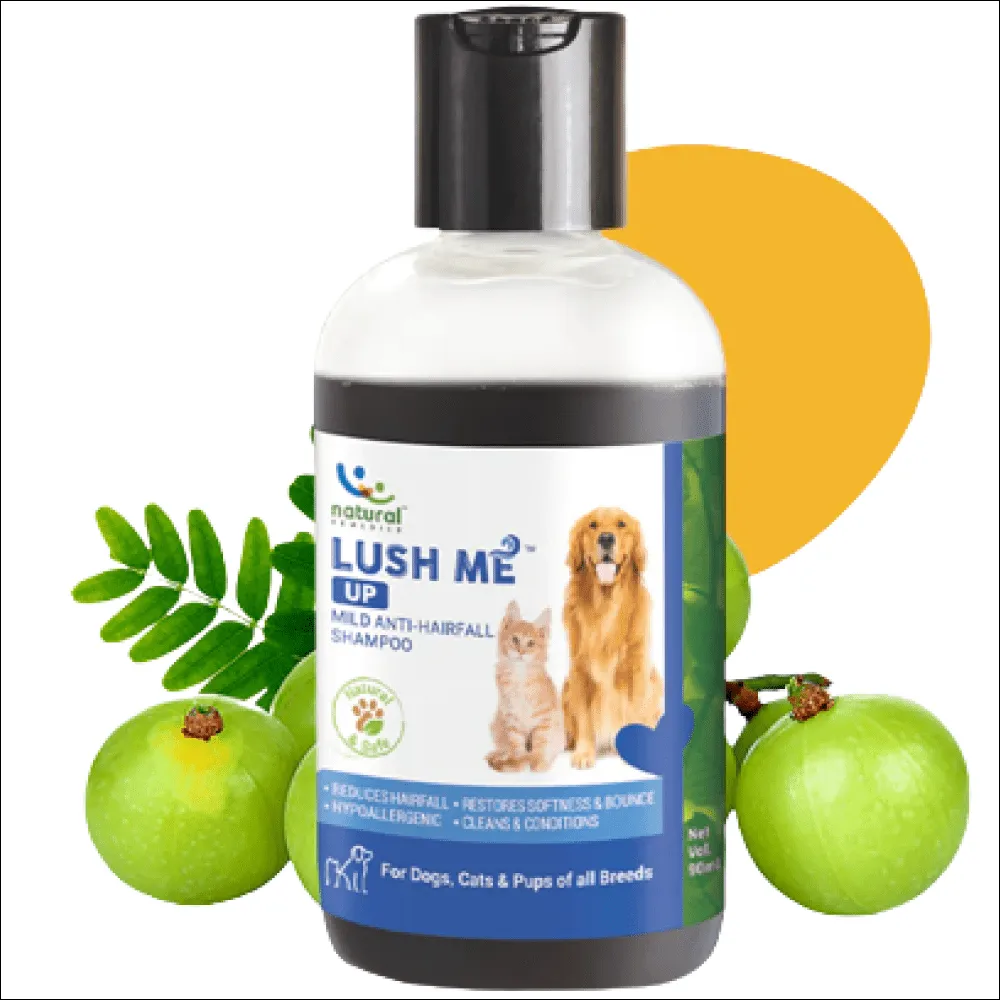 Natural Remedies Lush Me Up Shampoo, Digestive Bites Treats & Topicure Wound Healing Spray Dog Combo